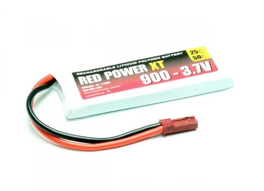 Accu Lipo 900mAh 1s 25-50C Red Power Lipo 1S (3,7v)